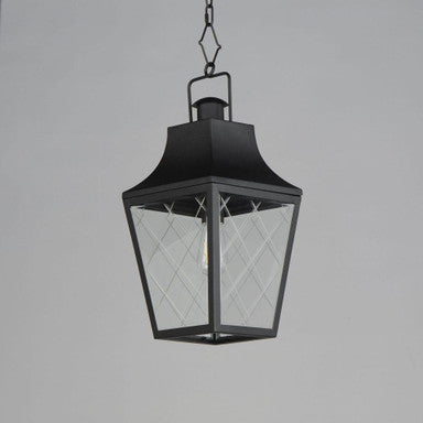 Maxim Lighting 30369CLBK Storybook Outdoor Pendant Matte Black Finish Additional Angle View