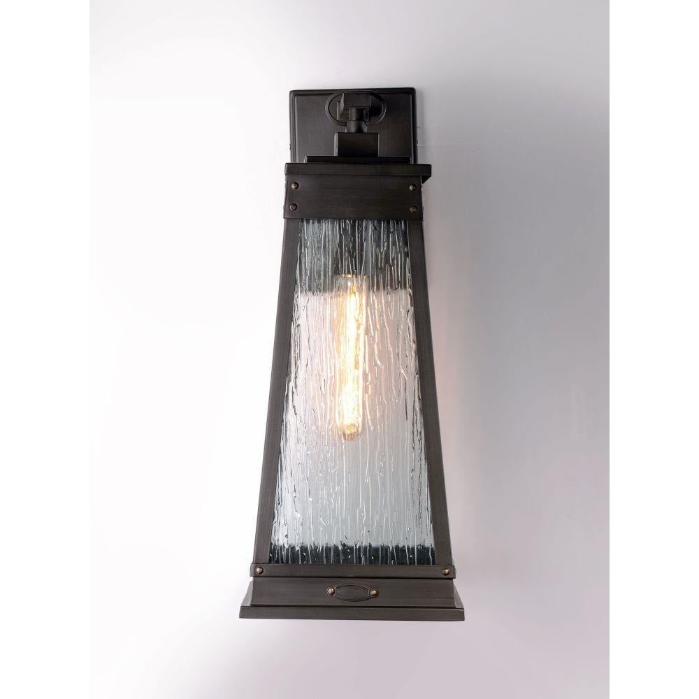 Maxim Lighting 3044RPOLB Schooner Outdoor Wall Lantern - Front View Illuminated
