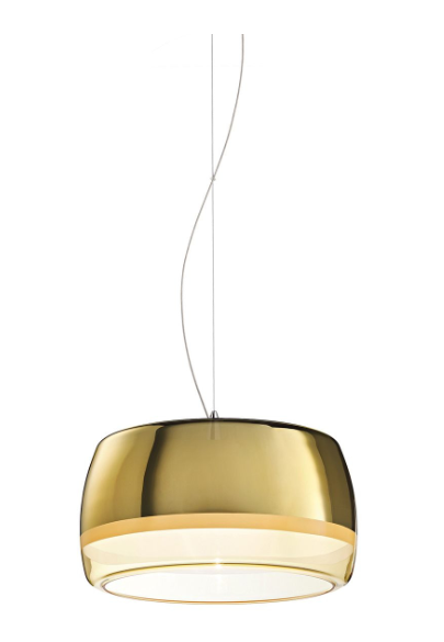 Eurofase Lighting 30454-019 Zani - 16 In. - Pendant Light - Chrome Finish - Gold Shade