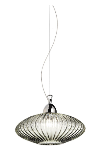 Eurofase Lighting 30458-017 Lorella 12" One Light Round Pendant, Chrome Finish