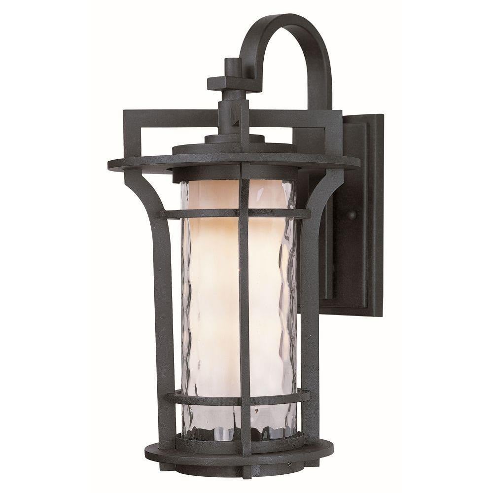 Maxim Lighting 30485WGBO Oakville 1 Light Black Oxide Outdoor Wall Lantern with Waterglass Shade
