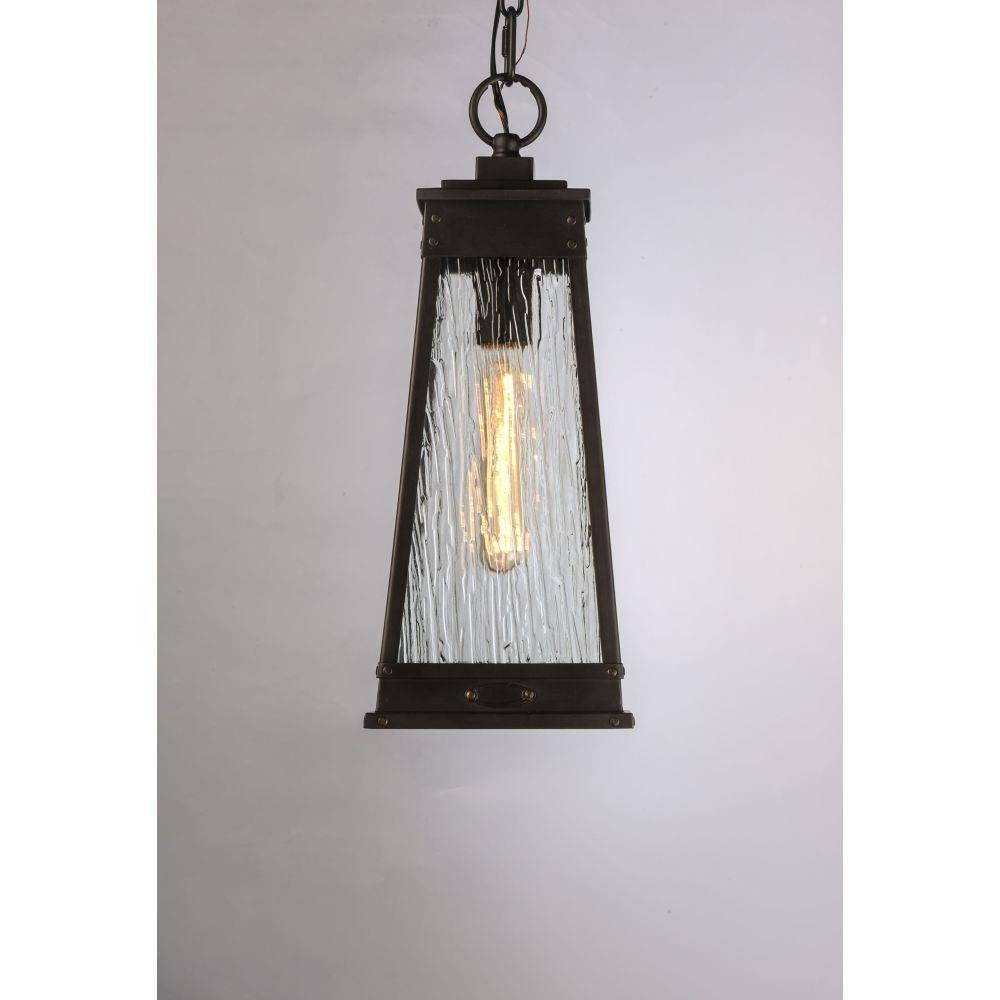 Maxim Lighting 3049RPOLB Schooner 1 Light Olde Brass Outdoor Pendant - Angled Side View