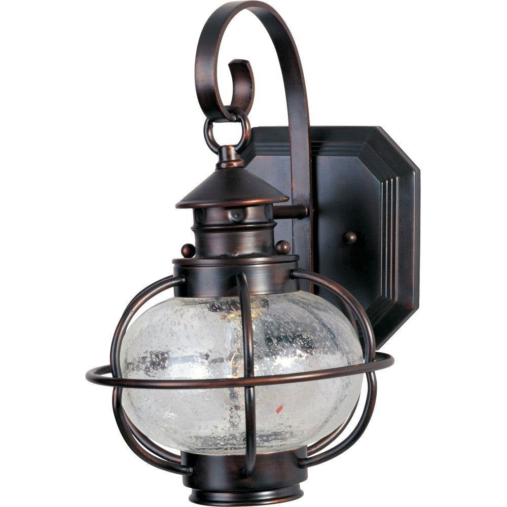 Maxim Lighting 30502CDOI Portsmouth 1 Light 13 inch Oil Rubbed Bronze Outdoor Wall Lantern