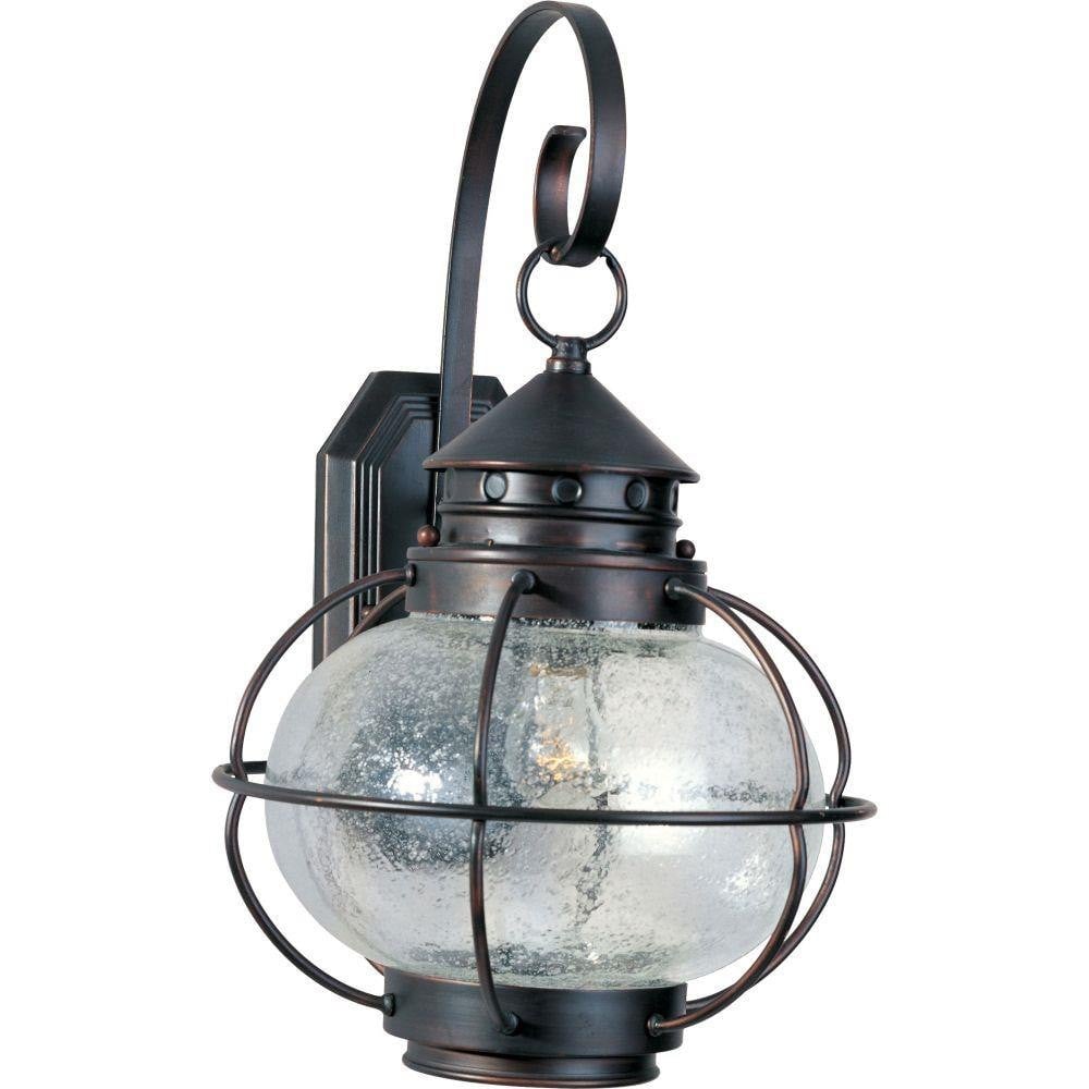 Maxim Lighting 30503CDOI Portsmouth 1 Light 19 Inch Oil Rubbed Bronze Outdoor Wall Lantern