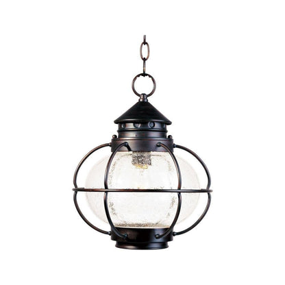 Maxim Lighting 30506CDOI Portsmouth 1 Light 12 Inch Oil Rubbed Bronze Outdoor Pendant on White Background