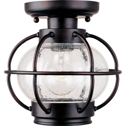 Maxim Lighting 30508CDOI Portsmouth 1 Light 8 inch Oil Rubbed Bronze Outdoor Flush Mount