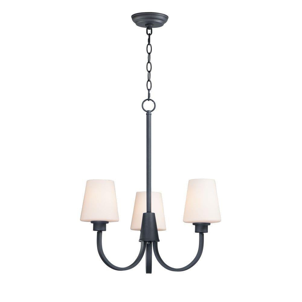 Maxim Lighting 11823SWSN Shelter 3 Light 20 Inch Satin Nickel Chandelier Ceiling Light