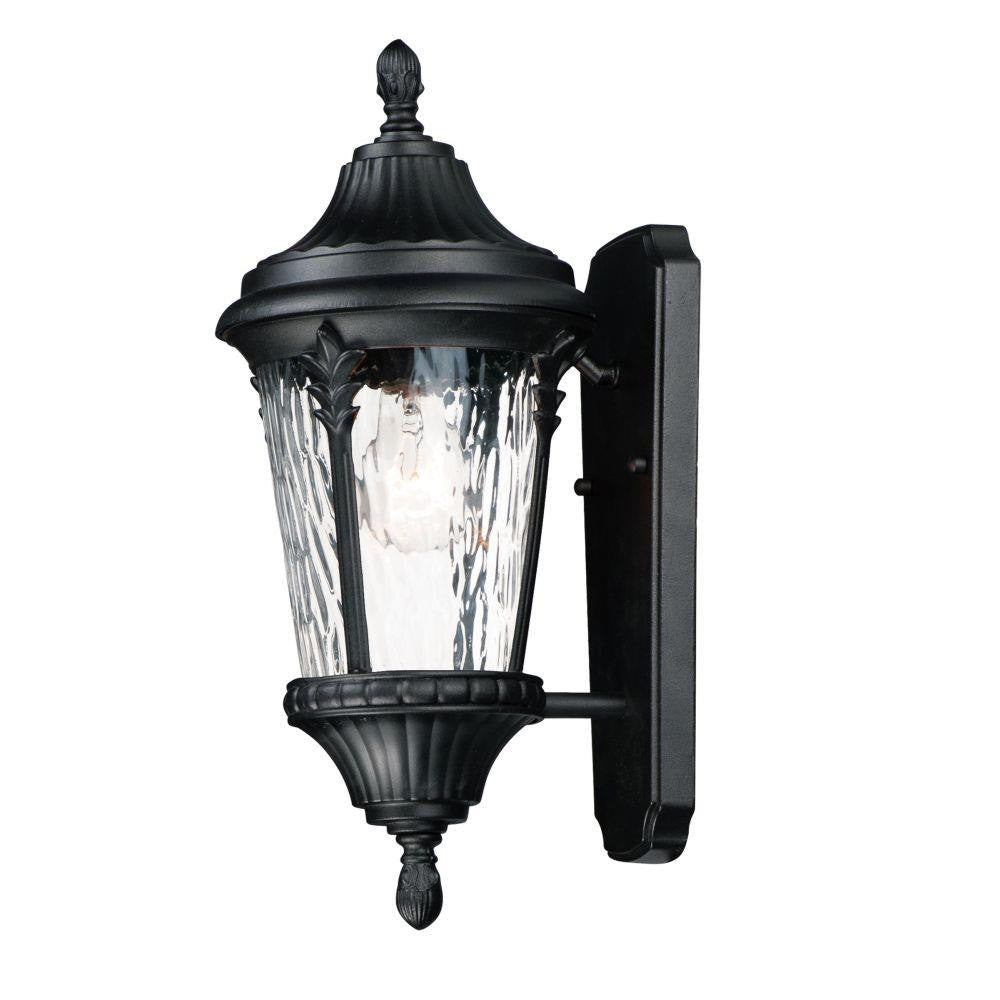 Maxim Lighting 3053WGBK Sentry 1 Light Black Outdoor Wall Lantern - Full Profile View