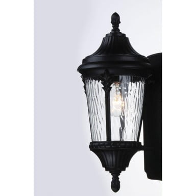 Maxim Lighting 3053WGBK Sentry 1 Light Black Outdoor Wall Lantern - Side Angle View