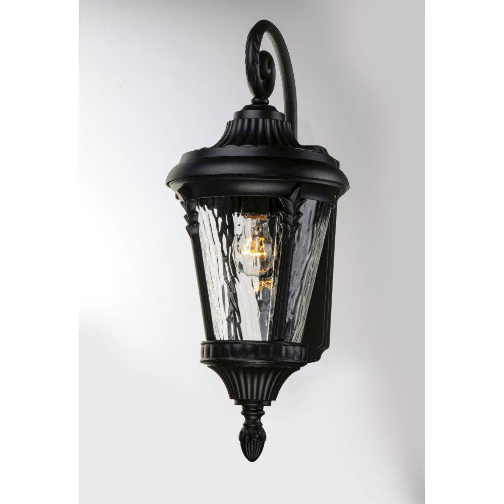 Maxim Lighting 3054WGBK Sentry Black Outdoor Wall Lantern Side View