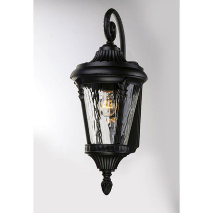 Maxim Lighting 3054WGBK Sentry Black Outdoor Wall Lantern Side View