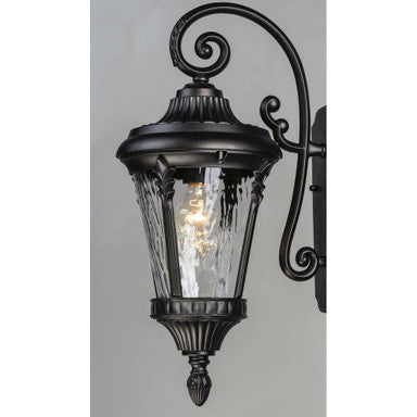 Maxim Lighting 3054WGBK Sentry Black Outdoor Wall Lantern Angle View