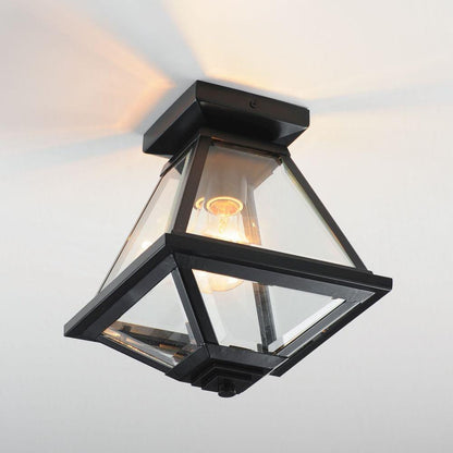 Maxim Lighting 30560CLBK Prism 1 Light Black Flush Mount Ceiling Light - Lifestyle Lit View