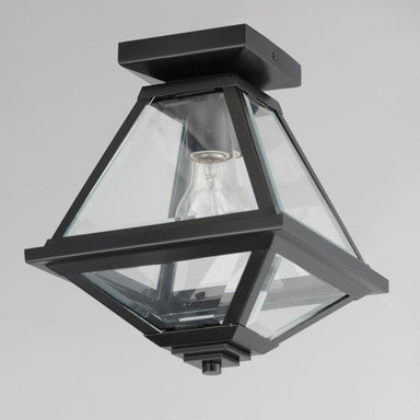 Maxim Lighting 30560CLBK Prism 1 Light Black Flush Mount Ceiling Light - Front View