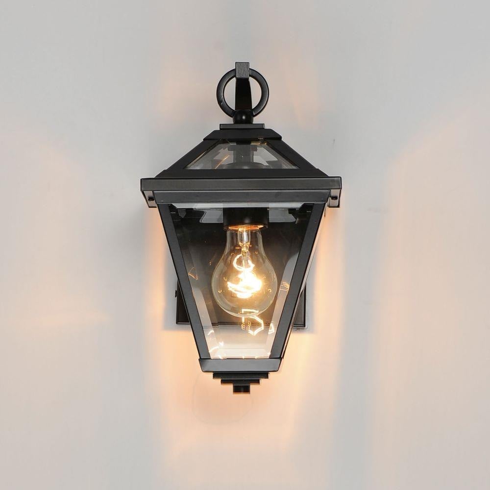 Maxim Lighting 30562CLBK Prism 1 Light Black Outdoor Wall Mount Lit View