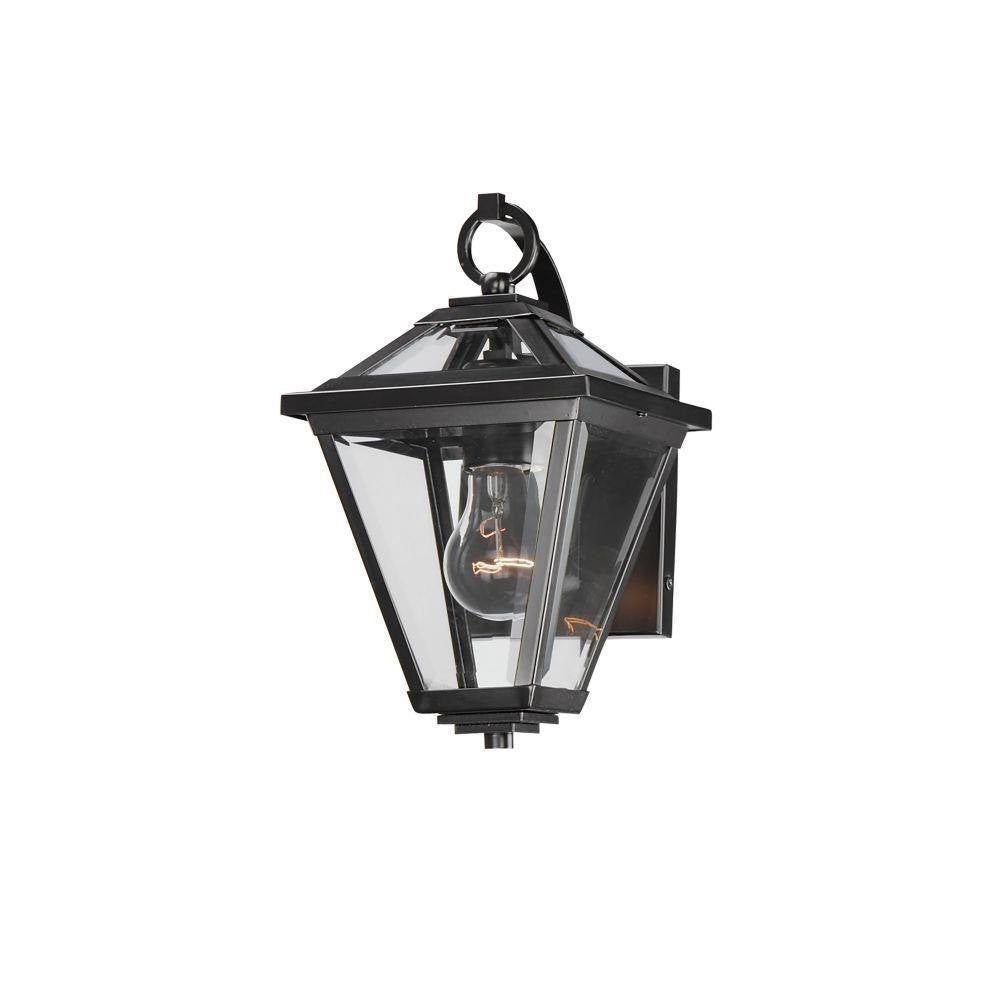 Maxim Lighting 30562CLBK Prism 1 Light Black Outdoor Wall Mount White Background