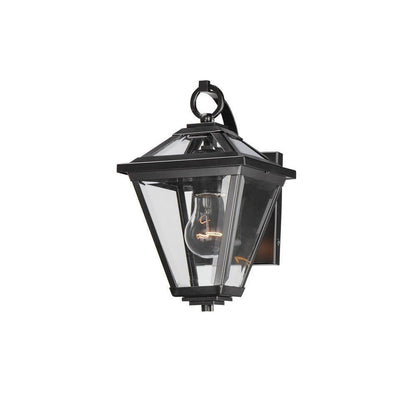 Maxim Lighting 30562CLBK Prism 1 Light Black Outdoor Wall Mount White Background