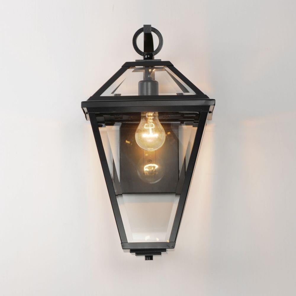 Maxim Lighting 30566CLBK Prism 1 Light Black Outdoor Wall Mount Illuminated - Lifestyle Wall View