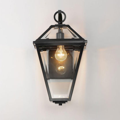 Maxim Lighting 30566CLBK Prism 1 Light Black Outdoor Wall Mount Illuminated - Lifestyle Wall View