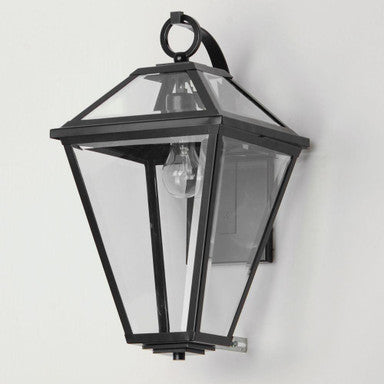 Maxim Lighting 30566CLBK Prism 1 Light Black Outdoor Wall Mount - Side Angle View