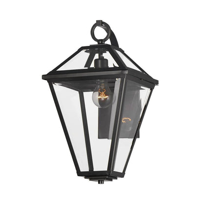Maxim Lighting 30566CLBK Prism 1 Light Black Outdoor Wall Mount with Clear Glass Panels - White Background