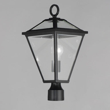 Maxim Lighting 30568CLBK Prism 1 Light Black Outdoor Post Lantern Side Angle View