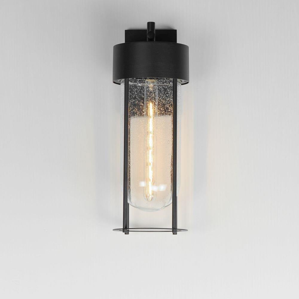 Maxim Lighting 30584CDBK Millennial 1 Light Outdoor Wall Lantern Black Powder Coat - Illuminated View