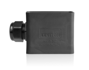 Leviton 3059-2E Portable Outlet Box, Single-Gang, Standard Depth, Pendant Style, Cable Diameter, 0.590", 1.000", Black Finish