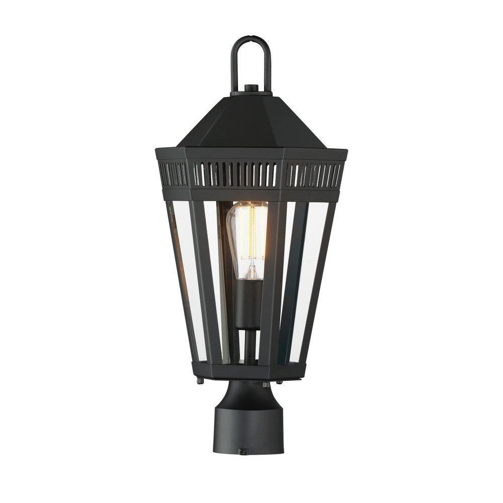 Maxim Lighting 30590CLBK Oxford 1 Light Black Outdoor Post Light on white background