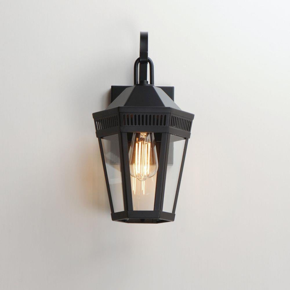 Maxim Lighting 30591CLBK Oxford 1 Light 14.25 Inch Black Outdoor Wall Lantern - Installed Lifestyle View