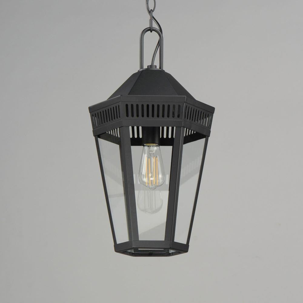 Maxim Lighting 30596CLBK Oxford 1 Light Black Outdoor Pendant Ceiling Light - Angle View