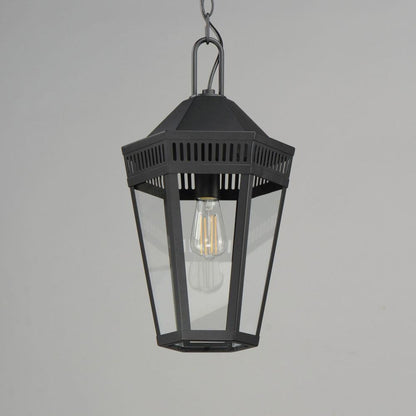 Maxim Lighting 30596CLBK Oxford 1 Light Black Outdoor Pendant Ceiling Light - Angle View