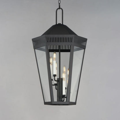 Maxim Lighting 30598CLBK Oxford 6 Light 17 Inch Black Pendant Ceiling Light - Front View