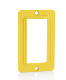 Leviton 3060-Y Coverplate, Standard, Single-Gang, Thermoplastic, GFCI/Decora Receptacles, Yellow Finish