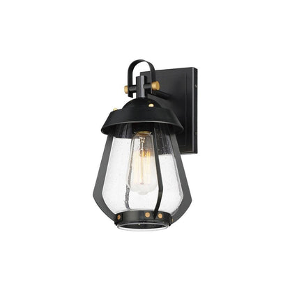 Maxim Lighting 30620CDBKAB Mariner 1 Light Black/Antique Brass Outdoor Wall Lantern - Product View