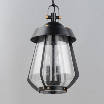 Maxim Lighting 30623CDBKAB Mariner Outdoor Pendant Close-Up Side View Black Antique Brass