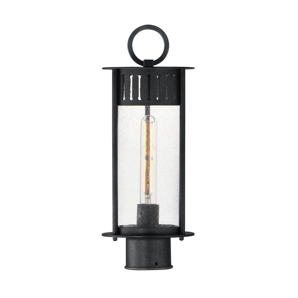 Maxim Lighting 30630CDBKP Windsor 1 Light Outdoor Post Lantern White Background