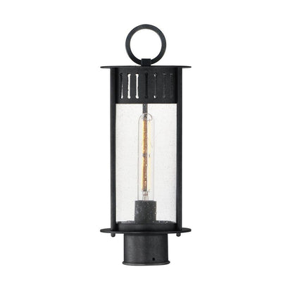 Maxim Lighting 30630CDBKP Windsor 1 Light Outdoor Post Lantern White Background