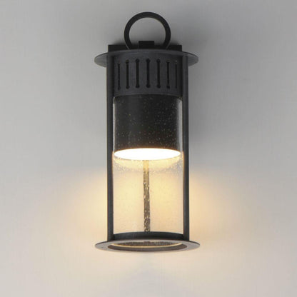 Maxim Lighting 30632CDBKP Windsor 1 Light Black Patina Outdoor Wall Lantern - Lit Close-Up