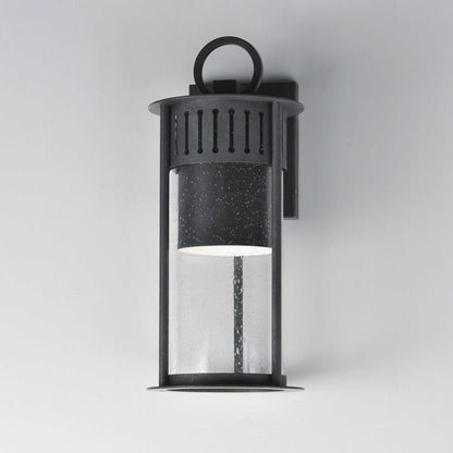 Maxim Lighting 30632CDBKP Windsor 1 Light Black Patina Outdoor Wall Lantern - Angle View Lit