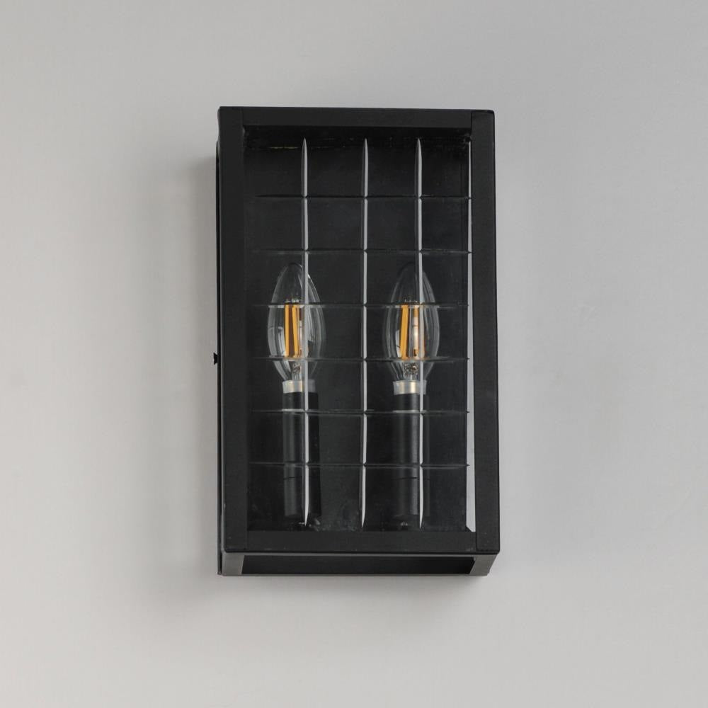 Maxim Lighting 30691CLBK Magnus 2 Light Matte Black Outdoor Wall Mount - Front View