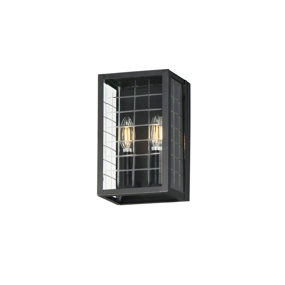 Maxim Lighting 30691CLBK Magnus 2 Light Matte Black Outdoor Wall Mount - Angled View