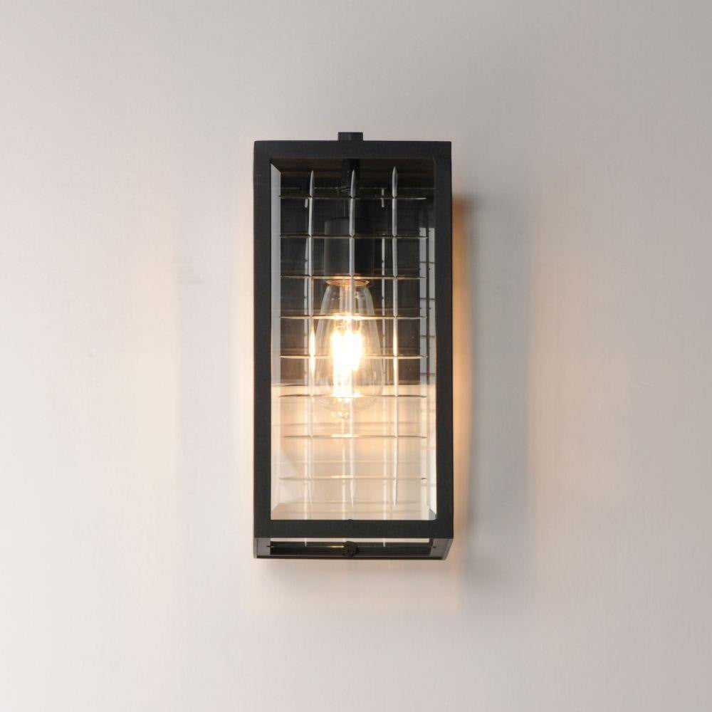 Maxim Lighting 30692CLBK Magnus 1 Light Black Outdoor Wall Mount - Lit on Wall