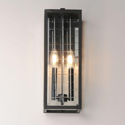 Maxim Lighting 30693CLBK Magnus 2 Light Black Outdoor Wall Mount Installed View
