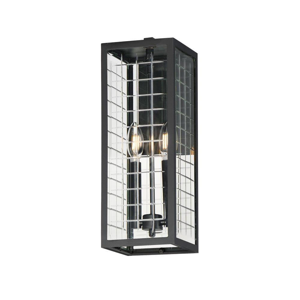 Maxim Lighting 30693CLBK Magnus 2 Light 17 Inch Black Outdoor Wall Mount