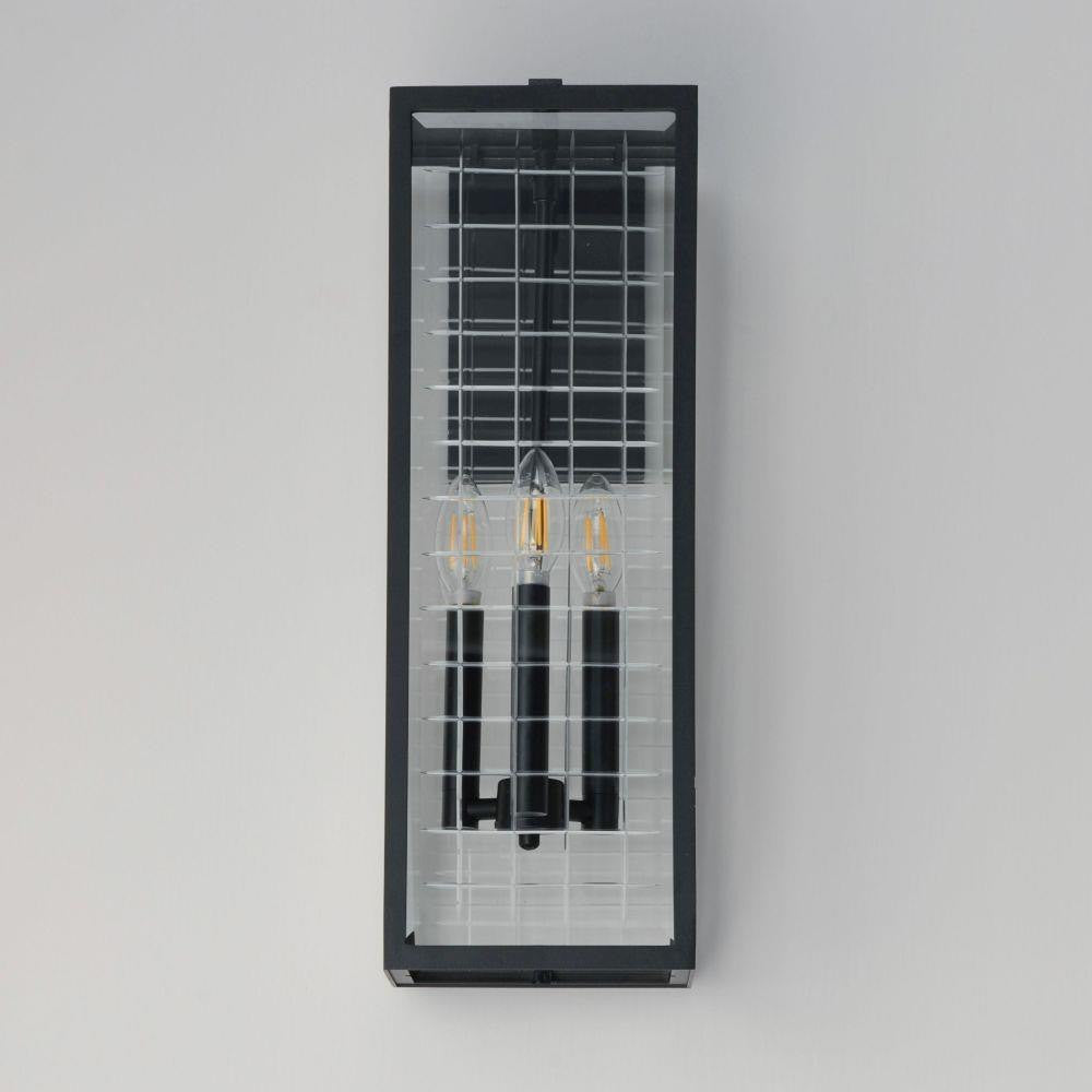 Maxim Lighting 30694CLBK Magnus 3 Light 21 Inch Black Outdoor Wall Light - Front View