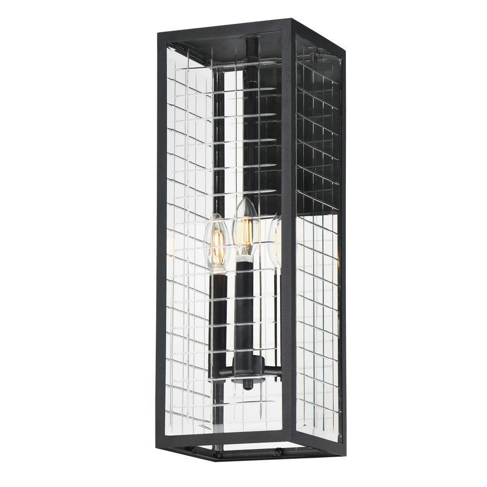 Maxim Lighting 30694CLBK Magnus 3 Light 21 Inch Black Outdoor Wall Light - Angle View