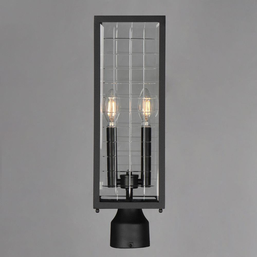 Maxim Lighting 30699CLBK Magnus 2 Light Black Outdoor Post Mount - Front View