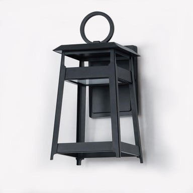 Maxim Lighting 30742BK Pagoda Black Outdoor Wall Sconce - Side Angle View