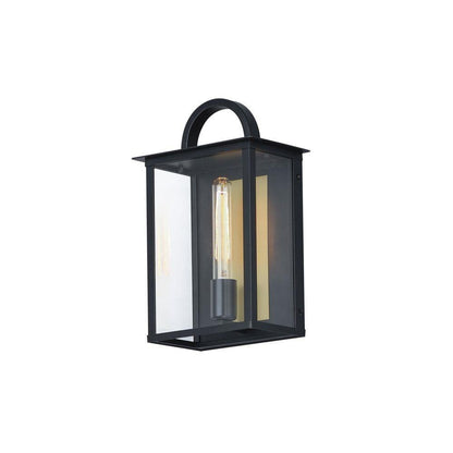 Maxim Lighting 30752CLBK Manchester 1 Light Black Outdoor Wall Lantern - White Background
